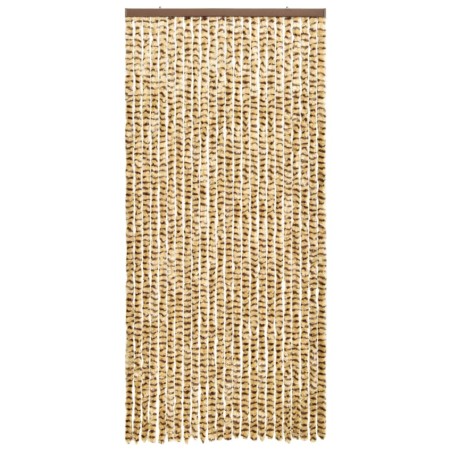 vidaXL Insektenschutz-Vorhang Beige und Braun 100x220 cm Chenille