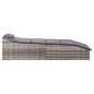 Sonnenliege mit Auflage Poly Rattan Grau Sonnenliege mit Auflage Poly Rattan Grau