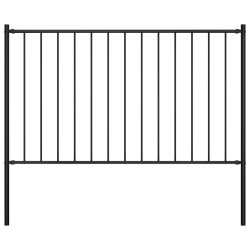 vidaXL Zaunfeld mit Pfosten Pulverbeschichteter Stahl 1,7 x 1,25 m