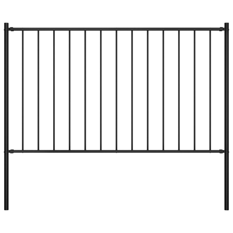 vidaXL Zaunfeld mit Pfosten Pulverbeschichteter Stahl 1,7 x 1,25 m vidaXL Zaunfeld mit Pfosten Pulverbeschichteter Stahl 1,7 x 1,25 m