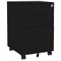 vidaXL Aktenschrank mit Rollen Schwarz 39x45x60 cm Stahl vidaXL Aktenschrank mit Rollen Schwarz 39x45x60 cm Stahl