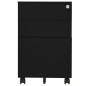 vidaXL Aktenschrank mit Rollen Schwarz 39x45x60 cm Stahl vidaXL Aktenschrank mit Rollen Schwarz 39x45x60 cm Stahl