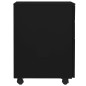 vidaXL Aktenschrank mit Rollen Schwarz 39x45x60 cm Stahl vidaXL Aktenschrank mit Rollen Schwarz 39x45x60 cm Stahl