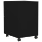 vidaXL Aktenschrank mit Rollen Schwarz 39x45x60 cm Stahl vidaXL Aktenschrank mit Rollen Schwarz 39x45x60 cm Stahl
