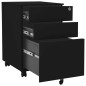 vidaXL Aktenschrank mit Rollen Schwarz 39x45x60 cm Stahl vidaXL Aktenschrank mit Rollen Schwarz 39x45x60 cm Stahl