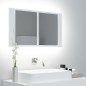 vidaXL LED-Bad-Spiegelschrank Weiß 80x12x45 cm Acryl vidaXL LED-Bad-Spiegelschrank Weiß 80x12x45 cm Acryl