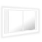 vidaXL LED-Bad-Spiegelschrank Weiß 80x12x45 cm Acryl vidaXL LED-Bad-Spiegelschrank Weiß 80x12x45 cm Acryl