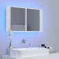 vidaXL LED-Bad-Spiegelschrank Weiß 80x12x45 cm Acryl vidaXL LED-Bad-Spiegelschrank Weiß 80x12x45 cm Acryl