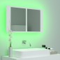 vidaXL LED-Bad-Spiegelschrank Weiß 80x12x45 cm Acryl vidaXL LED-Bad-Spiegelschrank Weiß 80x12x45 cm Acryl