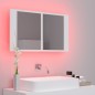 vidaXL LED-Bad-Spiegelschrank Weiß 80x12x45 cm Acryl vidaXL LED-Bad-Spiegelschrank Weiß 80x12x45 cm Acryl