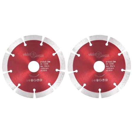 vidaXL Diamant-Trennscheiben 2 Stk. Stahl 125 mm
