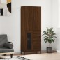 Highboard Braun Eichen-Optik 69,5x34x180 cm Holzwerkstoff Highboard Braun Eichen-Optik 69,5x34x180 cm Holzwerkstoff