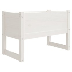 vidaXL Pflanzkübel Weiß 78x40x52 cm Massivholz Kiefer