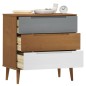 vidaXL Schubladenschrank MOLDE Braun 80x40x80 cm Massivholz Kiefer vidaXL Schubladenschrank MOLDE Braun 80x40x80 cm Massivholz Kiefer