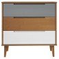 vidaXL Schubladenschrank MOLDE Braun 80x40x80 cm Massivholz Kiefer vidaXL Schubladenschrank MOLDE Braun 80x40x80 cm Massivholz Kiefer