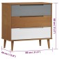 vidaXL Schubladenschrank MOLDE Braun 80x40x80 cm Massivholz Kiefer vidaXL Schubladenschrank MOLDE Braun 80x40x80 cm Massivholz Kiefer