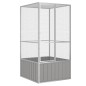 vidaXL Vogelkäfig Grau 111x107x211,5 cm Verzinkter Stahl vidaXL Vogelkäfig Grau 111x107x211,5 cm Verzinkter Stahl
