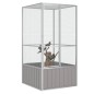 vidaXL Vogelkäfig Grau 111x107x211,5 cm Verzinkter Stahl vidaXL Vogelkäfig Grau 111x107x211,5 cm Verzinkter Stahl
