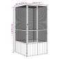 vidaXL Vogelkäfig Grau 111x107x211,5 cm Verzinkter Stahl vidaXL Vogelkäfig Grau 111x107x211,5 cm Verzinkter Stahl