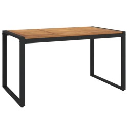 vidaXL Gartentisch mit Beinen in U-Form 140×80×75 cm Massivholz Akazie