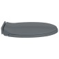 vidaXL Toilettensitz mit Absenkautomatik Grau Oval vidaXL Toilettensitz mit Absenkautomatik Grau Oval