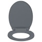 vidaXL Toilettensitz mit Absenkautomatik Grau Oval vidaXL Toilettensitz mit Absenkautomatik Grau Oval