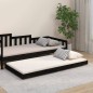 vidaXL Massivholzbett Schwarz 90x190 cm Kiefer vidaXL Massivholzbett Schwarz 90x190 cm Kiefer