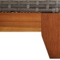 Sonnenliege Poly Rattan und Massivholz Akazie Grau Sonnenliege Poly Rattan und Massivholz Akazie Grau