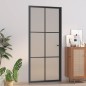 vidaXL Innentür 93x201,5 cm Schwarz Mattglas und Aluminium vidaXL Innentür 93x201,5 cm Schwarz Mattglas und Aluminium