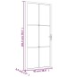 vidaXL Innentür 93x201,5 cm Schwarz Mattglas und Aluminium vidaXL Innentür 93x201,5 cm Schwarz Mattglas und Aluminium