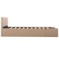 Stauraumbett Hydraulisch Cappuccino-Braun Kunstleder 180×200 cm Stauraumbett Hydraulisch Cappuccino-Braun Kunstleder 180×200 cm