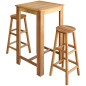 vidaXL Bartisch und Hocker-Set 3-tlg. Akazienholz Massiv vidaXL Bartisch und Hocker-Set 3-tlg. Akazienholz Massiv
