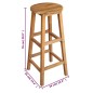 vidaXL Bartisch und Hocker-Set 3-tlg. Akazienholz Massiv vidaXL Bartisch und Hocker-Set 3-tlg. Akazienholz Massiv