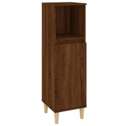 vidaXL Badschrank Braun Eichen-Optik 30x30x100 cm Holzwerkstoff