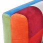 vidaXL Würfel-Sessel mit verchromten Füßen Patchwork-Design Stoff vidaXL Würfel-Sessel mit verchromten Füßen Patchwork-Design Stoff