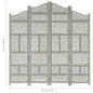 vidaXL 4-tlg. Raumteiler Handgeschnitzt Grau 160×165 cm Mangoholz vidaXL 4-tlg. Raumteiler Handgeschnitzt Grau 160×165 cm Mangoholz