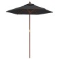 vidaXL Sonnenschirm mit Holzmast Schwarz 196x231 cm vidaXL Sonnenschirm mit Holzmast Schwarz 196x231 cm