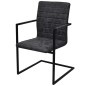 Freischwinger 6 Stk. Schwarz Kunstleder Freischwinger 6 Stk. Schwarz Kunstleder
