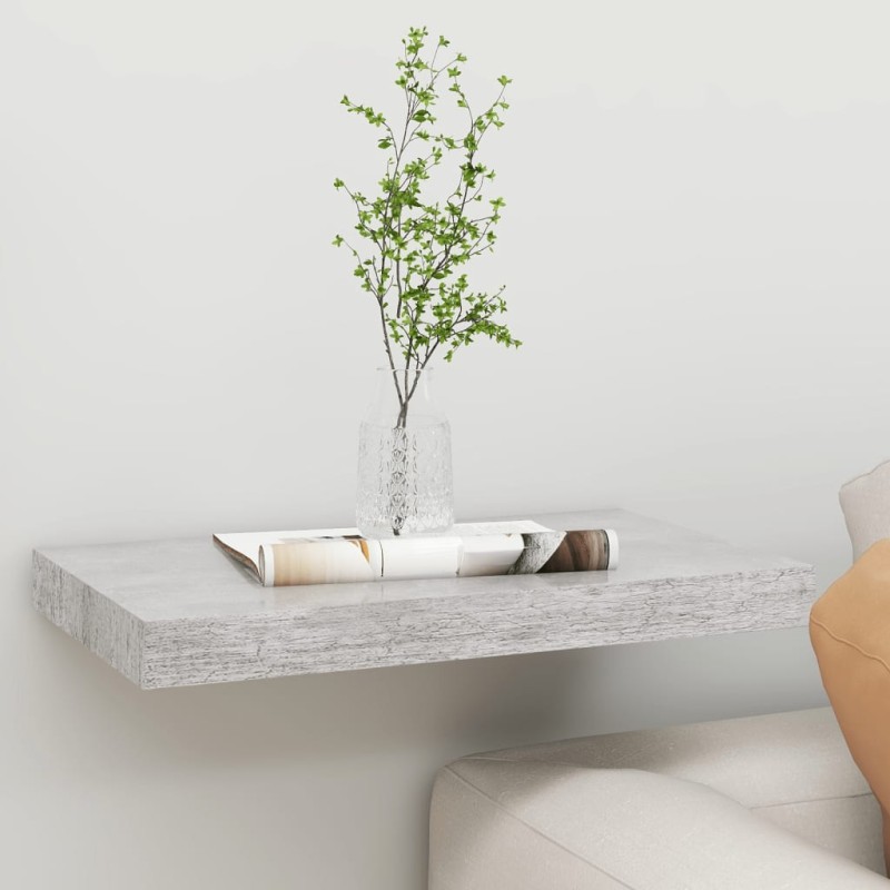vidaXL Schweberegal Betongrau 50x23x3,8 cm MDF vidaXL Schweberegal Betongrau 50x23x3,8 cm MDF