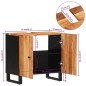 vidaXL Waschbeckenunterschrank Massivholz Akazie und Holzwerkstoff vidaXL Waschbeckenunterschrank Massivholz Akazie und Holzwerkstoff