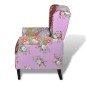 vidaXL Französischer Sessel mit Patchwork-Design Stoff vidaXL Französischer Sessel mit Patchwork-Design Stoff