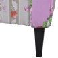 vidaXL Französischer Sessel mit Patchwork-Design Stoff vidaXL Französischer Sessel mit Patchwork-Design Stoff