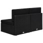 Modulares 2-Sitzer-Sofa Poly Rattan Schwarz Modulares 2-Sitzer-Sofa Poly Rattan Schwarz