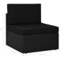 Modulares 2-Sitzer-Sofa Poly Rattan Schwarz Modulares 2-Sitzer-Sofa Poly Rattan Schwarz