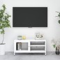 vidaXL TV-Schrank Weiß 90x30x44 cm Stahl und Glas vidaXL TV-Schrank Weiß 90x30x44 cm Stahl und Glas