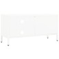 vidaXL TV-Schrank Weiß 90x30x44 cm Stahl und Glas vidaXL TV-Schrank Weiß 90x30x44 cm Stahl und Glas
