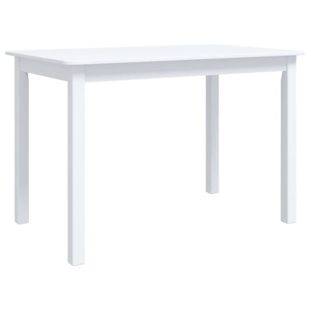 vidaXL Esstisch Weiß 114x71x75 cm Gummiholz Massiv