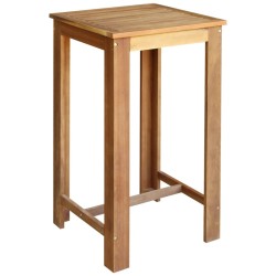 vidaXL Bartisch und Stuhl-Set 3-tlg. Akazienholz Massiv
