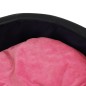 vidaXL Hundebett Schwarz-Pink 99x89x21 cm Plüsch und Kunstleder vidaXL Hundebett Schwarz-Pink 99x89x21 cm Plüsch und Kunstleder