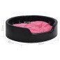 vidaXL Hundebett Schwarz-Pink 99x89x21 cm Plüsch und Kunstleder vidaXL Hundebett Schwarz-Pink 99x89x21 cm Plüsch und Kunstleder